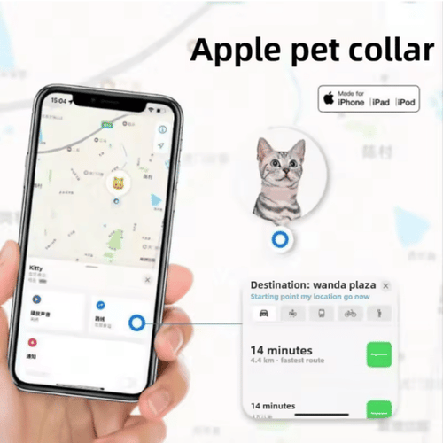 Zgardă cu GPS Tracker Animale de Companie pentru iPhone
